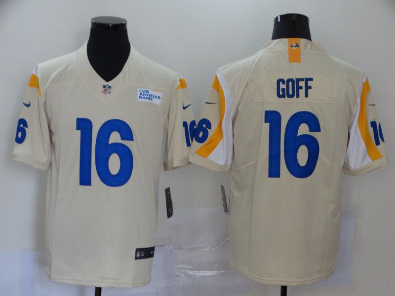 Men Los Angeles Rams #16 Goff Cream Nike Vapor Untouchable Stitched Limited NFL Jerseys->los angeles rams->NFL Jersey